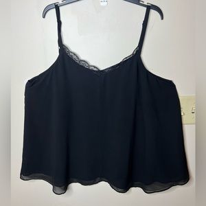 Torrid Black Chiffon w/ Lace Tank size 2X